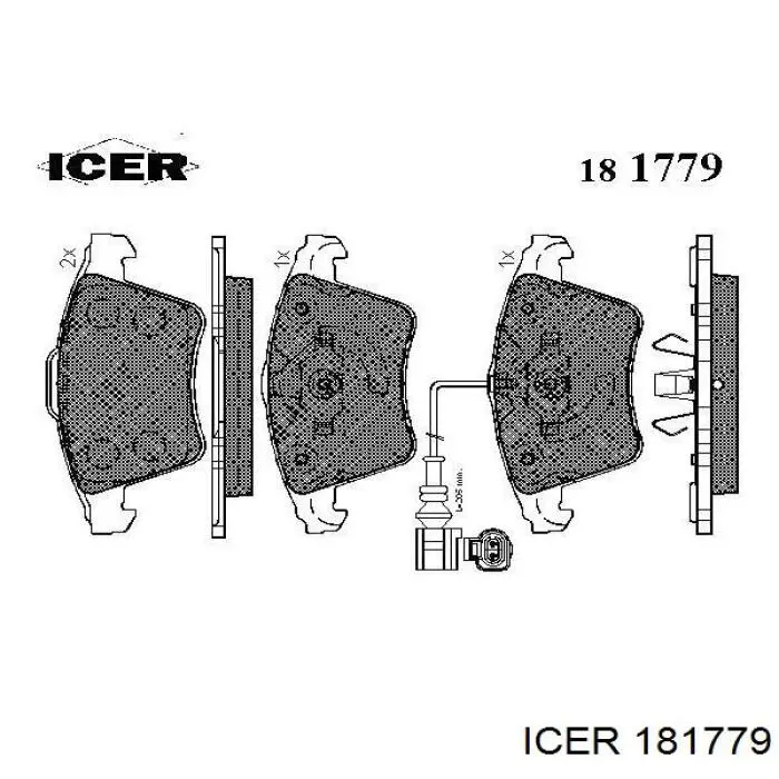 Klocki hamulcowe przednie tarczowe 181779 Icer