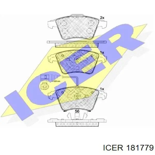 Klocki hamulcowe przednie tarczowe Icer 181779 cena, od 35,11 USD