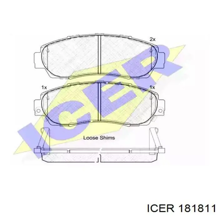 181811 Icer Klocki hamulcowe przednie tarczowe