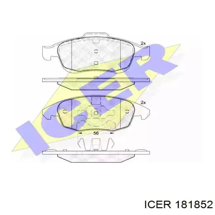 Klocki hamulcowe przednie tarczowe 181852 Icer