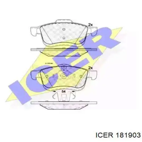 Klocki hamulcowe przednie tarczowe 181903 Icer