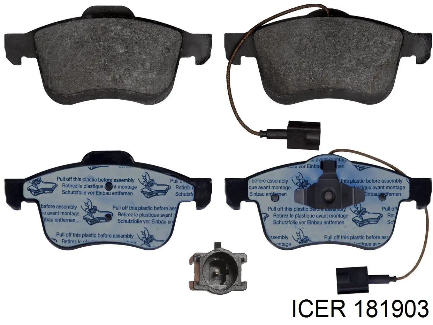 181903 Icer Klocki hamulcowe przednie tarczowe