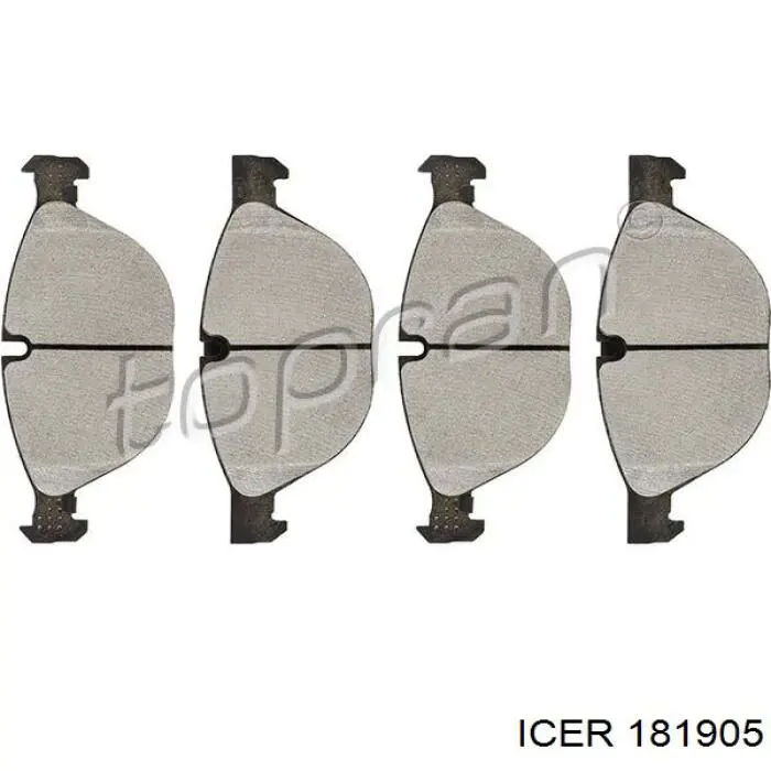181905 Icer Klocki hamulcowe przednie tarczowe