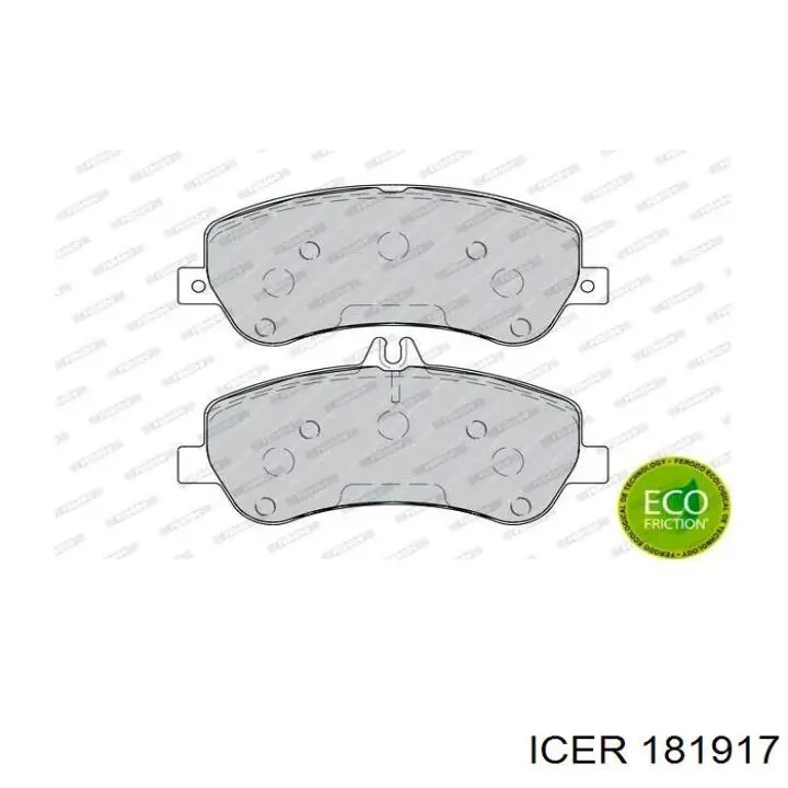 Klocki hamulcowe przednie tarczowe 181917 Icer