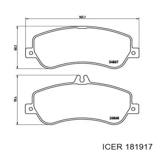 Klocki hamulcowe przednie tarczowe Icer 181917 cena, od 41,93 USD