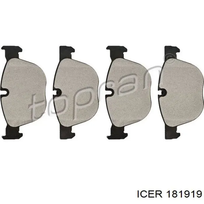 Klocki hamulcowe przednie tarczowe 181919 Icer