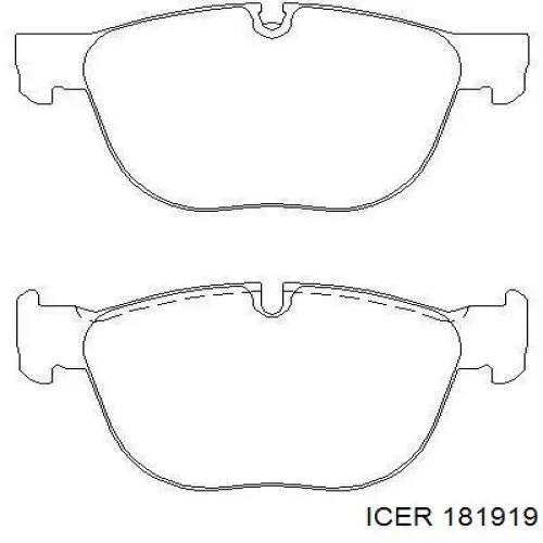 Klocki hamulcowe przednie tarczowe Icer 181919 cena, od 38,53 USD