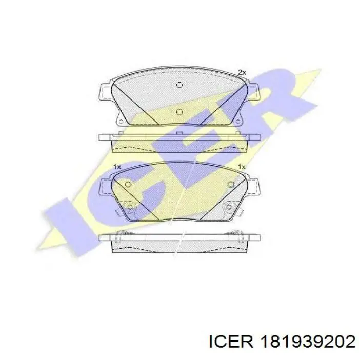 Klocki hamulcowe przednie tarczowe Icer 181939202