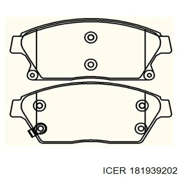 Klocki hamulcowe przednie tarczowe Icer 181939202 cena, od 27,27 USD