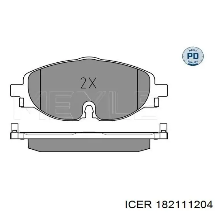 Klocki hamulcowe przednie tarczowe 182111204 Icer