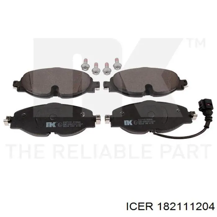 Klocki hamulcowe przednie tarczowe Icer 182111204 cena, od 30,11 USD