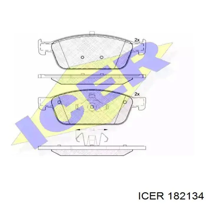 182134 Icer Klocki hamulcowe przednie tarczowe
