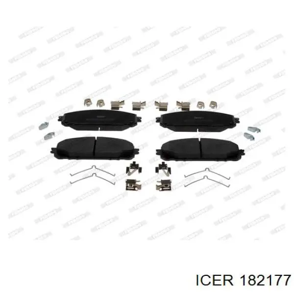 Klocki hamulcowe przednie tarczowe Icer 182177 cena, od 41,85 USD