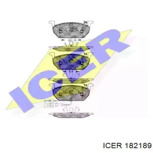 Do koszyka 182189 Icer Klocki hamulcowe przednie tarczowe