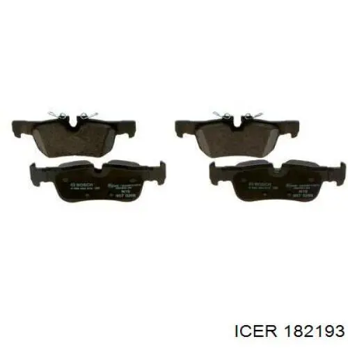 Okładziny (klocki) do hamulców tarczowych tylne Icer 182193 cena, od 28,80 USD