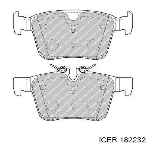Okładziny (klocki) do hamulców tarczowych tylne Icer 182232 cena, od 31,81 USD