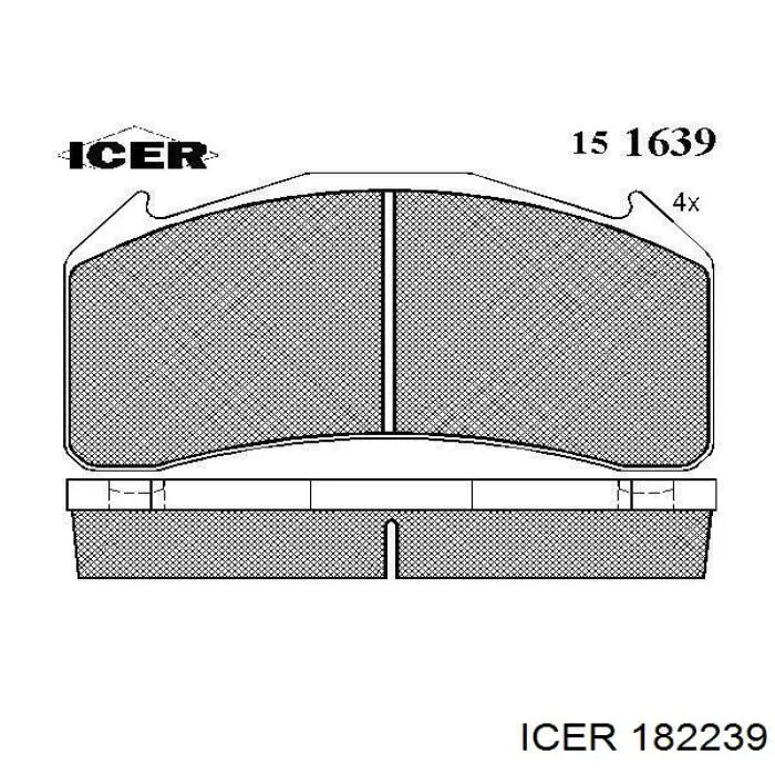 Klocki hamulcowe przednie tarczowe 182239 Icer