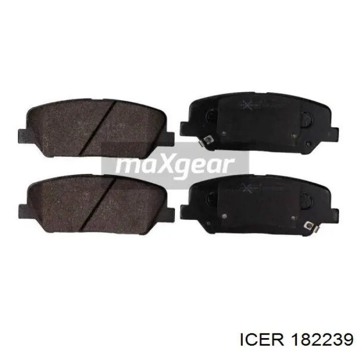 182239 Icer Klocki hamulcowe przednie tarczowe