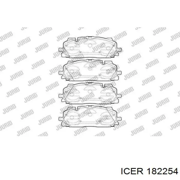 182254 Icer Klocki hamulcowe przednie tarczowe