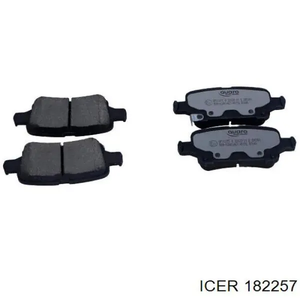 Okładziny (klocki) do hamulców tarczowych tylne Icer 182257 cena, od 26,08 USD