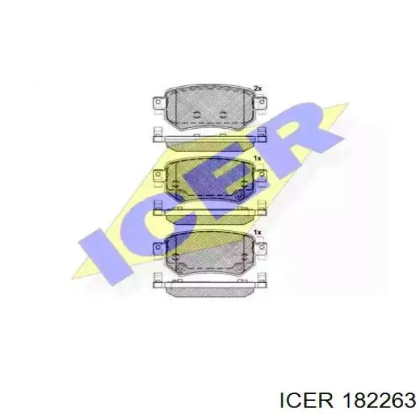 182263 Icer okładziny (klocki do hamulców tarczowych tylne)