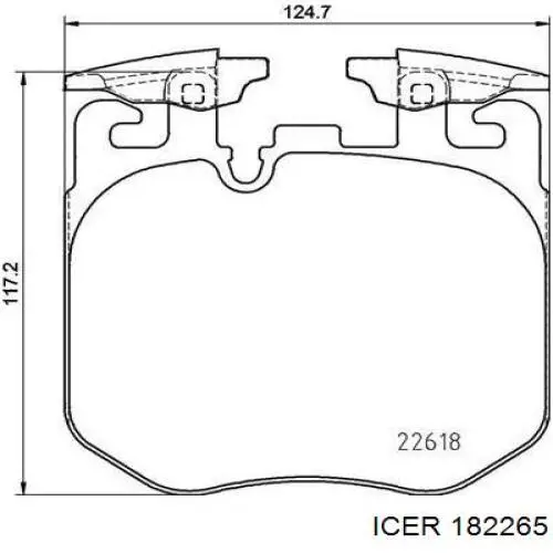 Klocki hamulcowe przednie tarczowe Icer 182265 cena, od 66,00 USD