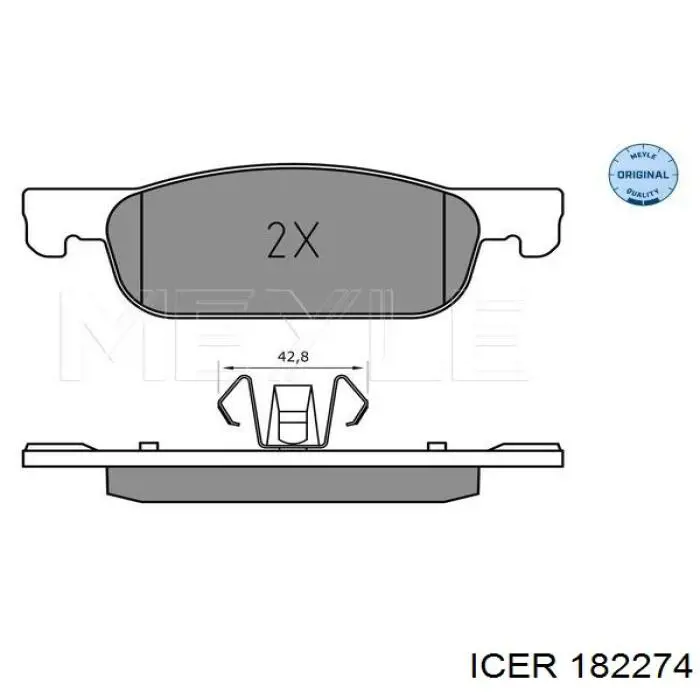 Klocki hamulcowe przednie tarczowe Icer 182274 cena, od 29,15 USD