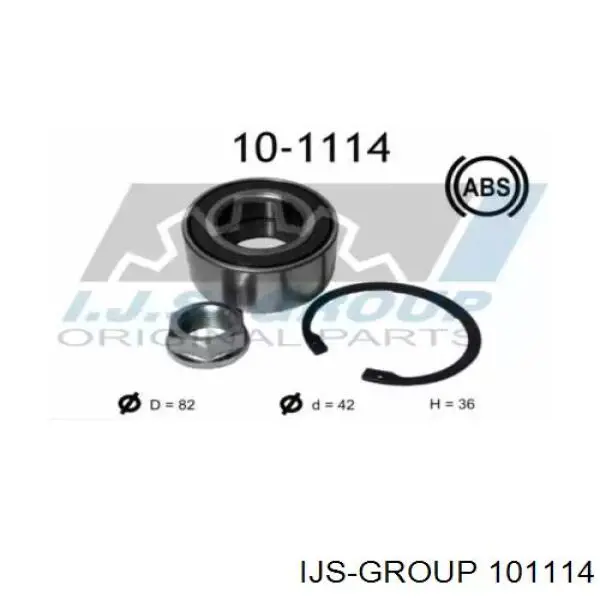 10-1114 IJS Group łożysko piasty przedniej