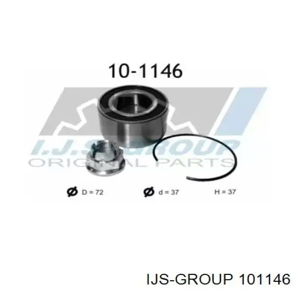 10-1146 IJS Group łożysko piasty przedniej