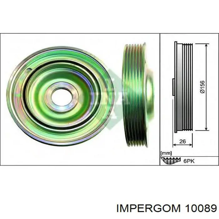 Koło pasowe wału korbowego Volvo V40 kombi (VW) (1995 - 2004) cena, od 63,35 USD