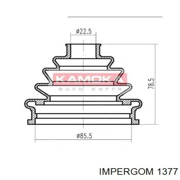 Do koszyka 1377 Impergom Silentblock przedniego wahacza dolnego