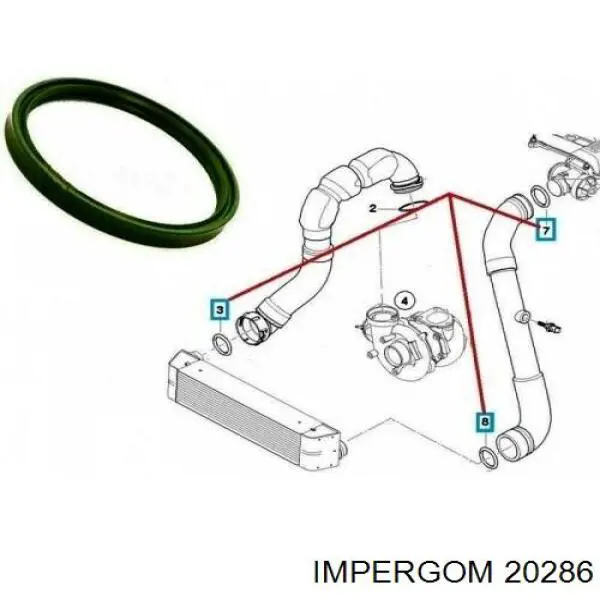 Uszczelka turbiny, wkładka elastyczna Thermotec DCB088TT cena, od 8,41 USD
