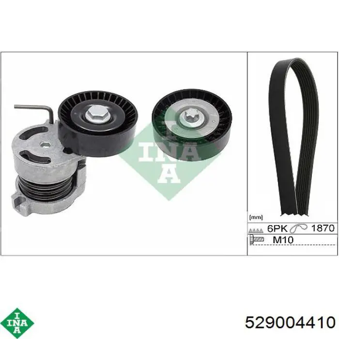 Do koszyka 529004410 INA Pasek napędowy mechanizmów, zestaw