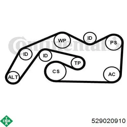 Pasek napędowy mechanizmów, zestaw INA 529020910 cena, od 181,49 USD