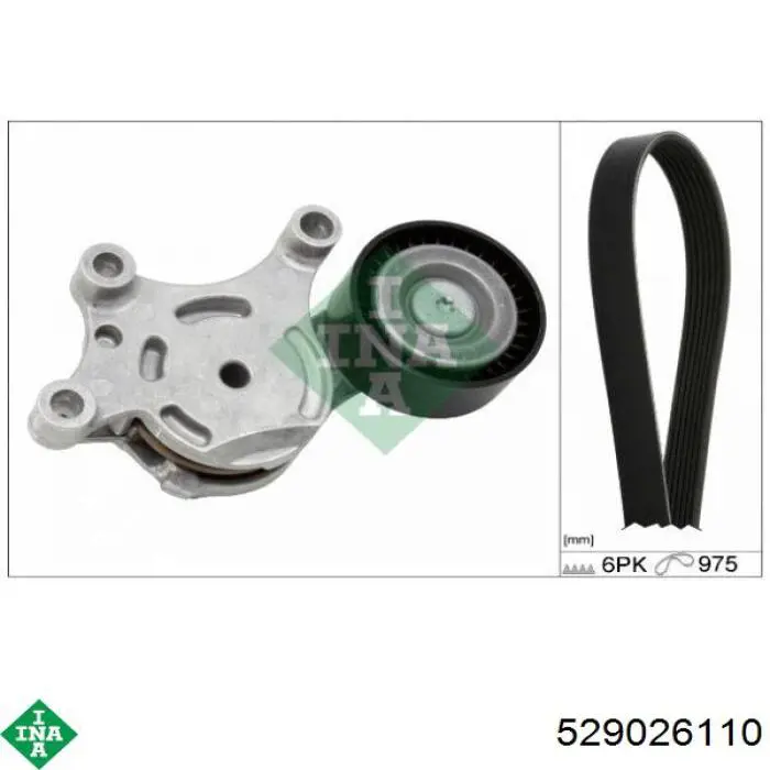 Do koszyka 529026110 INA Pasek napędowy mechanizmów, zestaw
