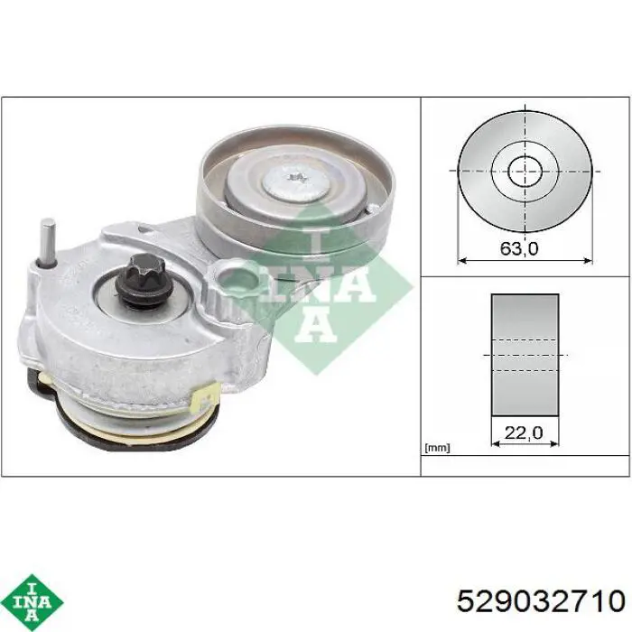 529 0327 10 INA pasek napędowy mechanizmów, zestaw
