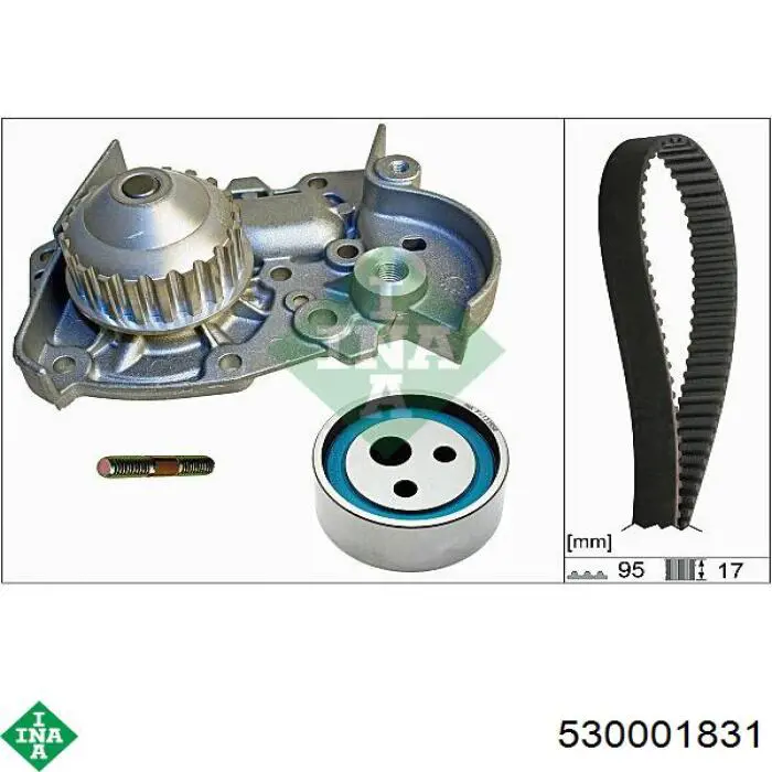 Pasek rozrządu, zestaw INA 530001831 cena, od 95,01 USD