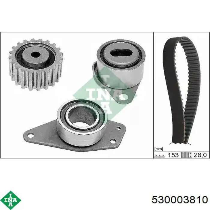 Pasek rozrządu, zestaw INA 530003810 cena, od 124,25 USD