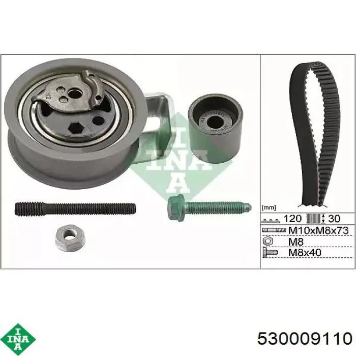 Pasek rozrządu, zestaw INA 530009110 cena, od 129,71 USD