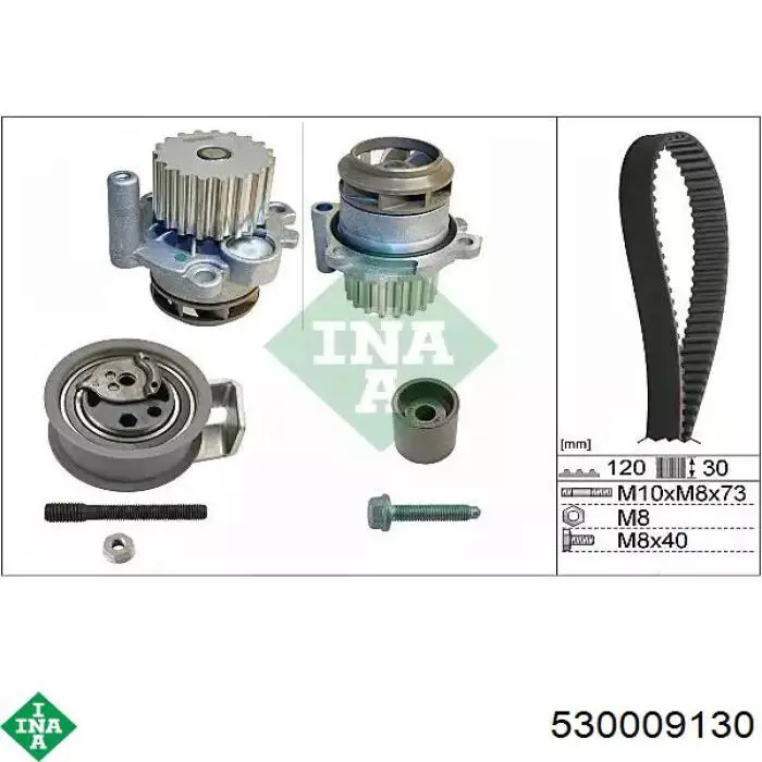 Pasek rozrządu, zestaw INA 530009130 cena, od 173,84 USD
