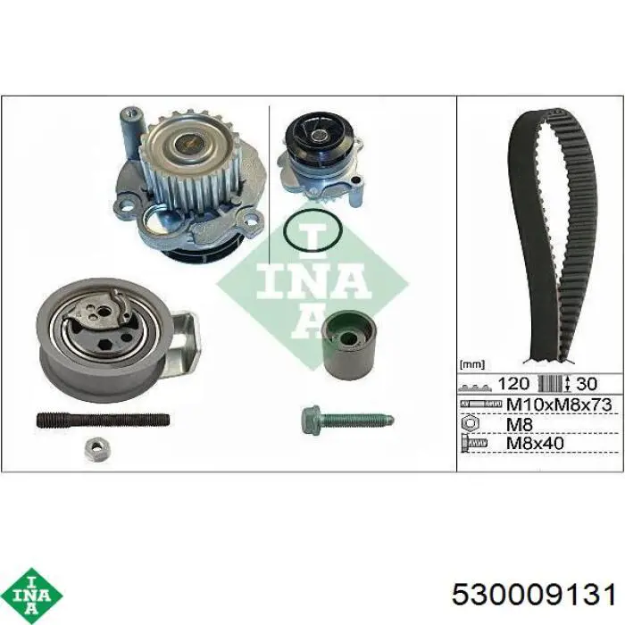 Pasek rozrządu, zestaw INA 530009131 cena, od 177,18 USD
