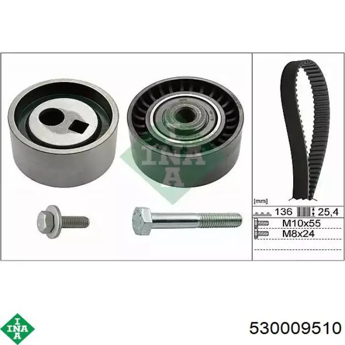 Pasek rozrządu, zestaw INA 530009510 cena, od 92,69 USD