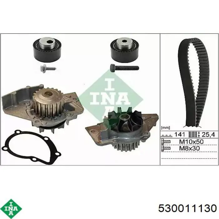 Pasek rozrządu, zestaw INA 530011130 cena, od 129,68 USD