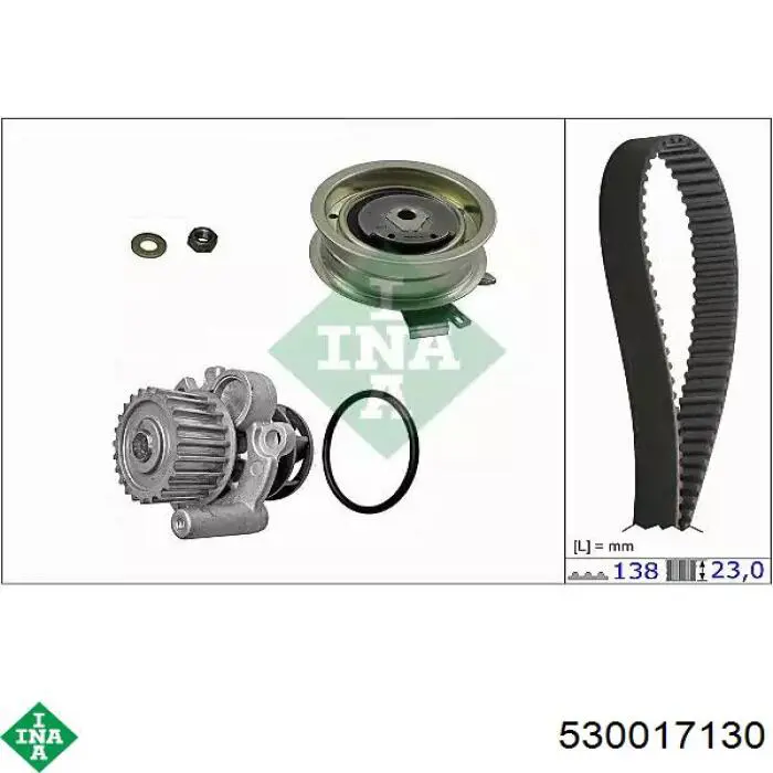 Pasek rozrządu, zestaw INA 530017130 cena, od 107,94 USD