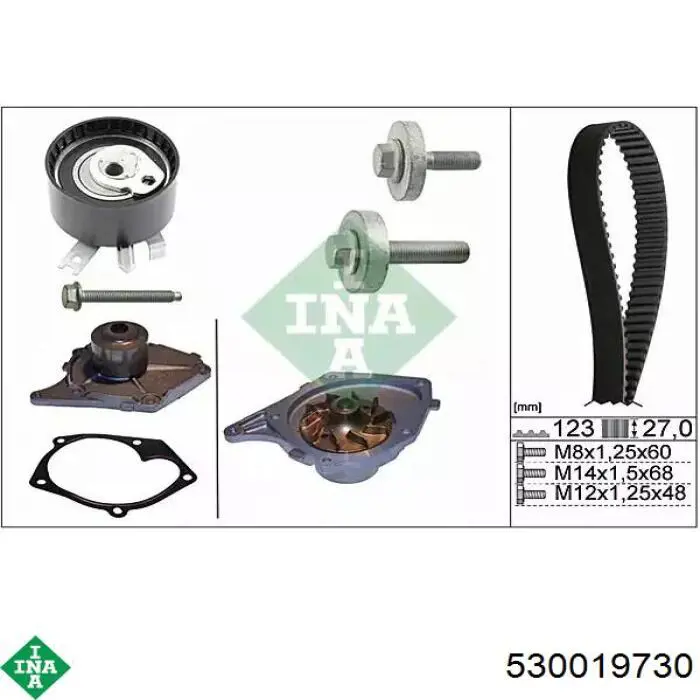 Pasek rozrządu, zestaw INA 530019730 cena, od 129,98 USD