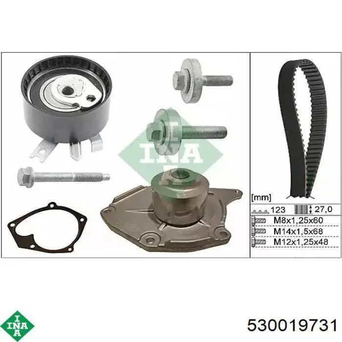 Pasek rozrządu, zestaw INA 530019731 cena, od 129,30 USD