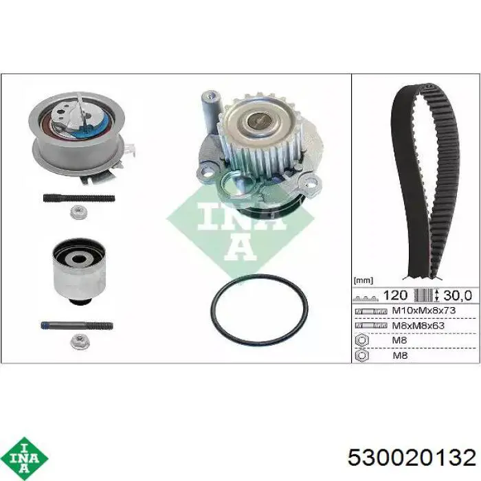 Pasek rozrządu, zestaw INA 530020132 cena, od 197,14 USD
