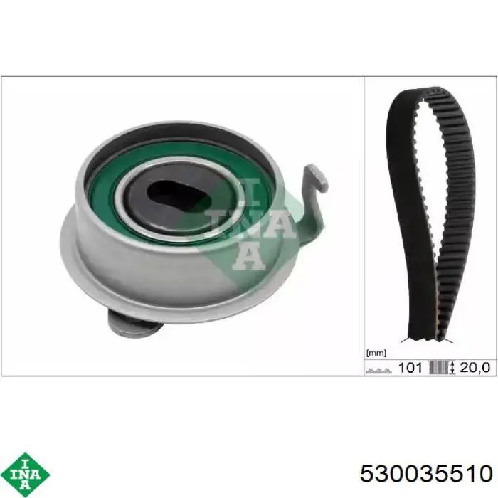 Pasek rozrządu, zestaw INA 530035510 cena, od 49,86 USD