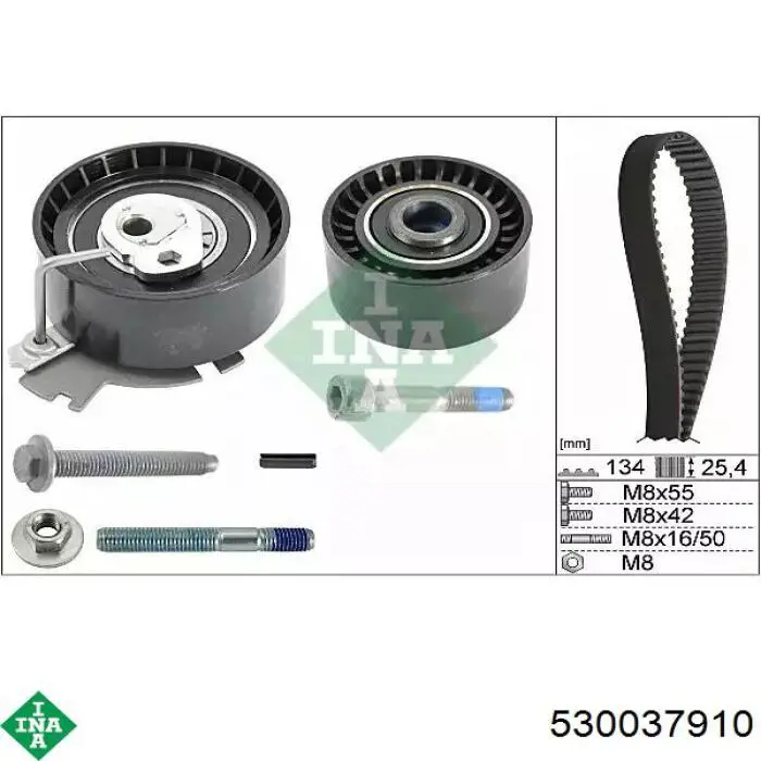 Pasek rozrządu, zestaw INA 530037910 cena, od 78,80 USD