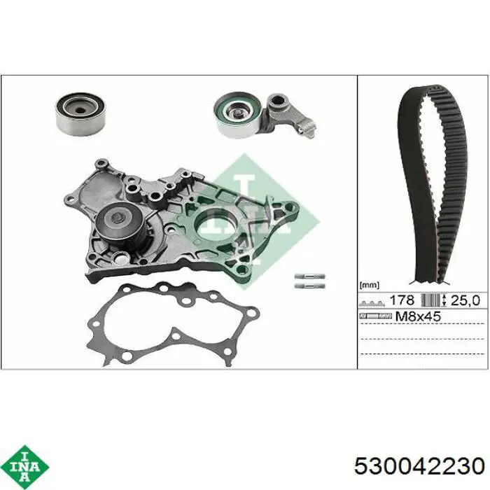 Pasek rozrządu, zestaw INA 530042230 cena, od 218,00 USD